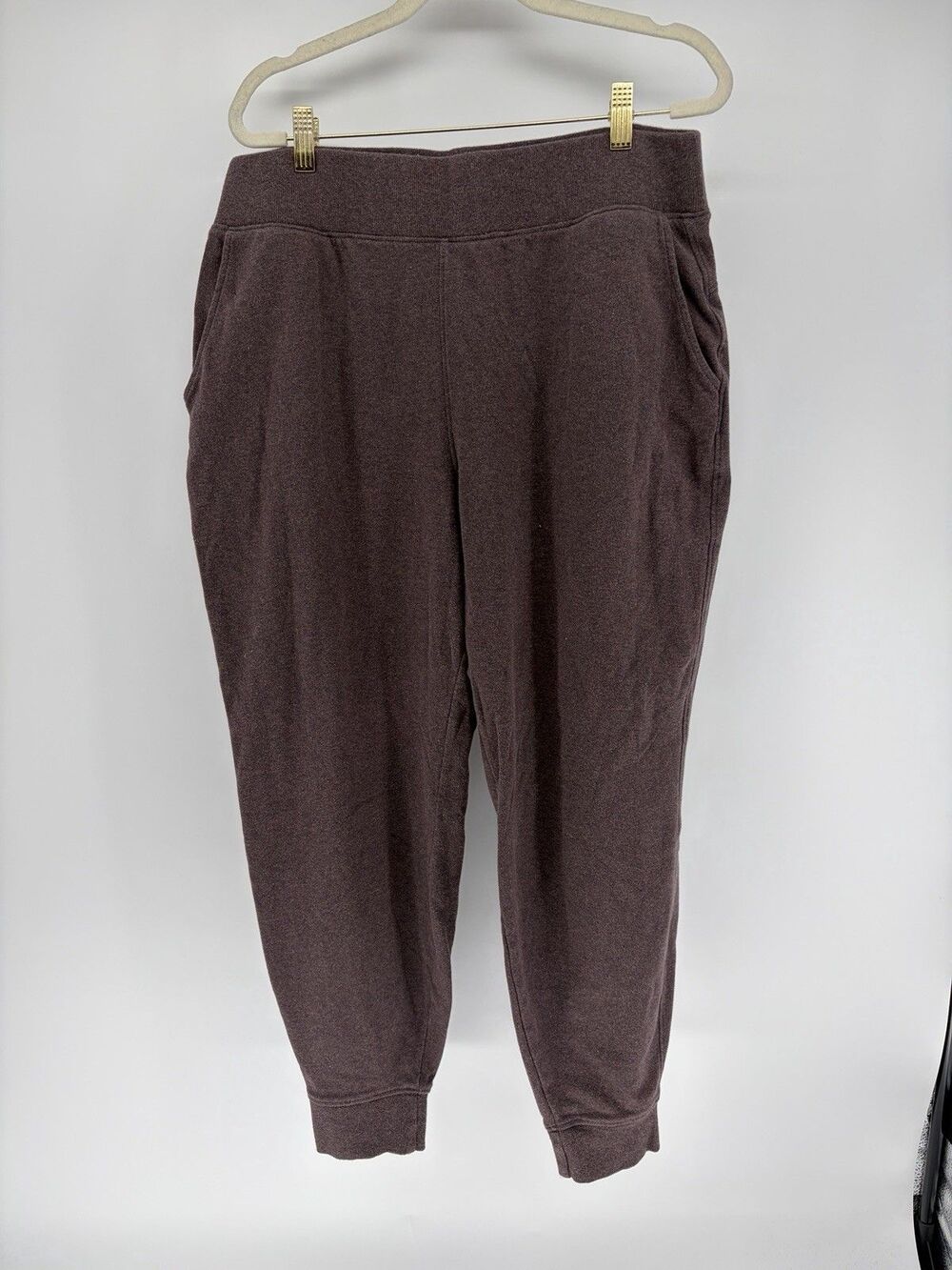 Pact Airplane Jogger Pants X-Large Women’s Taupe Tull On Tapered Comfort Pockets